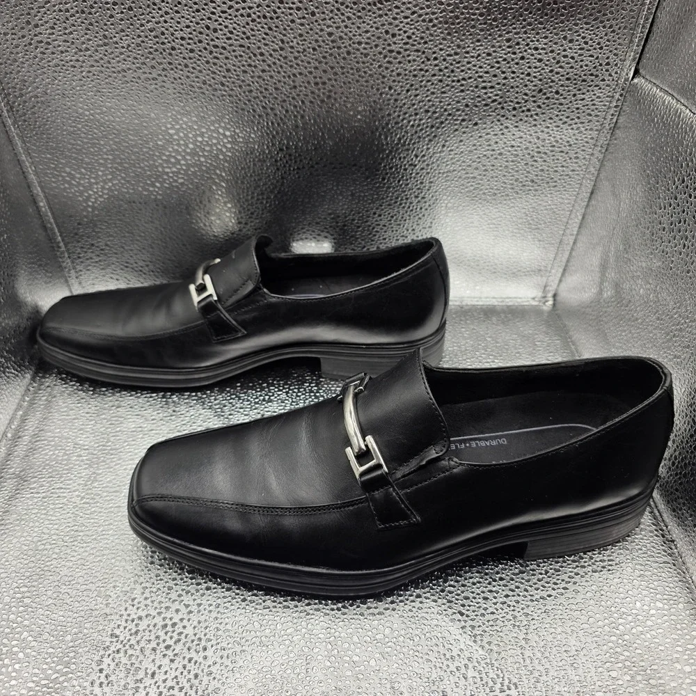 Bostonian Men's Black Leather Loafers Size 9 M Classic Horsebit Slip-On Comfort